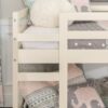 Classic Solid Wood Stackable Twin Over Twin Bunk Bed Frame - White - Image 5