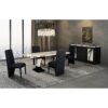 Stacey - Buffet With Storage Drawers And Marble Detailing - Black / Marble - Image 2