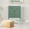 Bathroom Vanity With Ceramic Sink, Modern Single Bathroom Cabinet With 2 Doors And A Shelf, Soft Close Doors - Green - Image 7