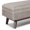 Owen - Rectangular Storage Ottoman - Distressed Gray Taupe - Image 3