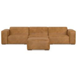 Rex - 3 Seater Sofa And Ottoman - Sienna