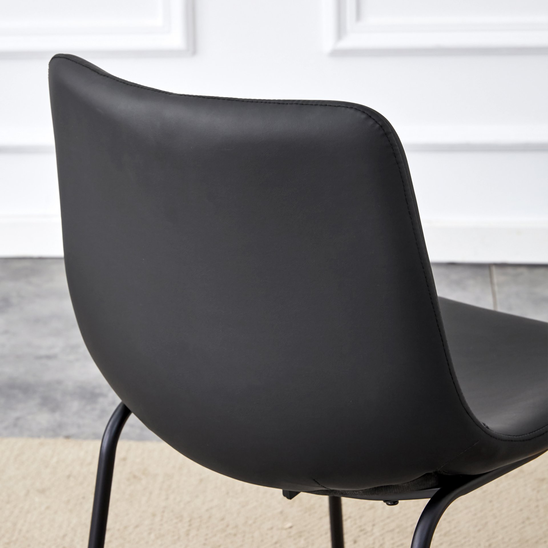 (Set of 4) Classic Chairs, A Stylish Seat Suitable For Modern Minimalist And Industrial Style Environments - Black - Image 15