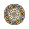 Vibrant French Country Round Ceramic Outdoor Side Table Ceramic Tile - Black - Image 11