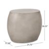 Outdoor Oval Shaped Side Table - Light Gray - Image 3