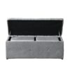 Piece Rectangular Storage Ottoman Short Velvet With 2 Set Ottomans - Light Gray - Image 8