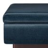 Owen - Coffee Table Storage Ottoman - Distressed Dark Blue - Image 4