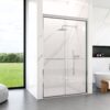 Semi Frameless Double Sliding Shower Door With 6Mm Sgcc Tempered Glass - Chrome - Image 4