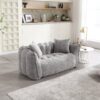 Soft Beanbag Chair With High Resilience Foam Core For Two People - Gray - Image 10