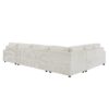 Oversized Sectional Sofa U - Shaped Sofa Couch Modern Sofa Upholstered In Soft Corduroy With A Chaise Lounge For Living Room - Beige - Image 24