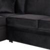 Sleeper Sofa Bed, 2 In 1 Pull Out Sofa Bed L-Shape Couch With Storage Ottoman For Living Room, Bedroom Couch And Small Apartment - Black - Image 22