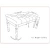Waverly - Small Tufted Ottoman Bench - Natural - Image 7