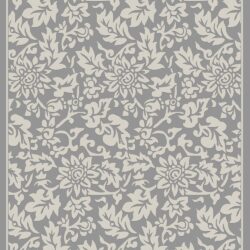 Macau - Non - Slip Accent Rug - Dark Gray / White