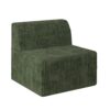 Modern Minimalist Corduroy Single Seat Sofa Comfy Sleeper Couch For Living Room Bedroom - Green - Image 4