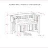 Acadian - Small Entryway Storage Bench - Brunette Brown - Image 11