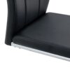 Modern (Set of 6) Dining Chair Set With High Back Material And Sturdy Legs - Black - Image 6