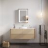 26" X 20" Bathroom Medicine Cabinet With LED Mirror, Anti-Fog, Waterproof, 3000K~6000K Single Door Lighted Bathroom Cabinet With Touch Swich, Dimmable, Recessed Or Surface Mount (Right Door) - Silver - Image 10