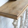 Classic Vintage Wash Console Table With Wood Top - Brown / Antique White - Image 6