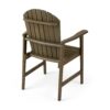 Outdoor Weather Resistant Acacia Wood Adirondack Dining Chairs (Set of 2) - Gray - Image 6