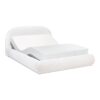 Archie Puffy Grounded - Queen Upholstered Platform Bed - Almond White - Image 2