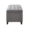 Modern Tufted Top Soft Close Storage Bench Upholstered Polyester - Gray - Image 6