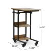 Modern Industrial Bed Laptop Table With C - Shape Design And Adjustable Height - Natural - Image 3