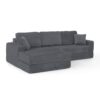 Minimalist L Shape Modular Sectional Sofa Bed - Gray - Image 13