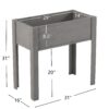 Raised Garden Bed With Legs, Elevated Planter Box For Outdoor Plants Flowers Fruits Vegetable Herb Growingg - Gray - Image 13