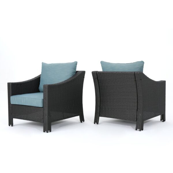 Modern Antibes Armchair With Water Resistant Cushions - Gray
