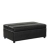 Twin Size Folding Ottoman Sleeper Bed With Mattress Convertible Guest Bed - Black - Image 8