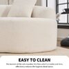 4 Seater Sofa With Chenille Fabric, 30D, 60 Hardness Full Sponge, 4 Pillow For Living Room, Home Furniture Sleeper Sectional Sofa For Apartment - White - Image 8