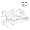 Modern L Shaped Sectional Sofa With Storage, Movable Ottoman, And Throw Pillows - Gray - Image 2