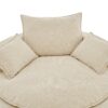 Accent Barrel Chair 360° Swivel Sofa Chair With Dual Layer Cushion And 3 Removable Pillows Corduroy - Beige - Image 20
