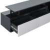 Modern, Minimalist Rectangle Extendable TV Stand, TV Cabinet With 2 Drawers And 1 Cabinet For Living Room, Up To 100" - Black - Image 14