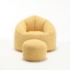 Bedding Bean Bag Sofa Chair High Pressure Foam Bean Bag Chair Adult Material With Padded Foam Padding Compressed Bean Bag With Footrest - Yellow - Image 17