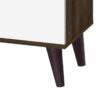 Amidon - TV Stand For TV's Up To 63", With 2 Storage Shelves & 1 Cabinet, Modern Entertainment Centre For TV In Living Room - White / Walnut - Image 2