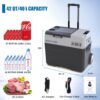 Car Freezer With App Control And 6'' Off-Road Wheels, 12V, 45W Cooler Freezer, Low Noice - Antique White / Gray - Image 7
