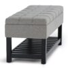 Saxon - Storage Ottoman Bench - Dove Gray - Image 3