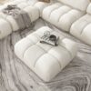 Marcel - Bubble Modular Modern Cocktail Ottoman - Ivory White - Image 8