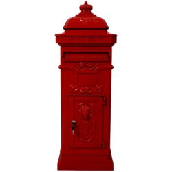 Mailboxes Residential Large Capacity Letter Box With Outdoor Rainproof Design Aluminium - Red