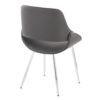 Fabrico - Mid-Century Modern Dining Chair (Set of 2) - Chrome / Gray - Image 4