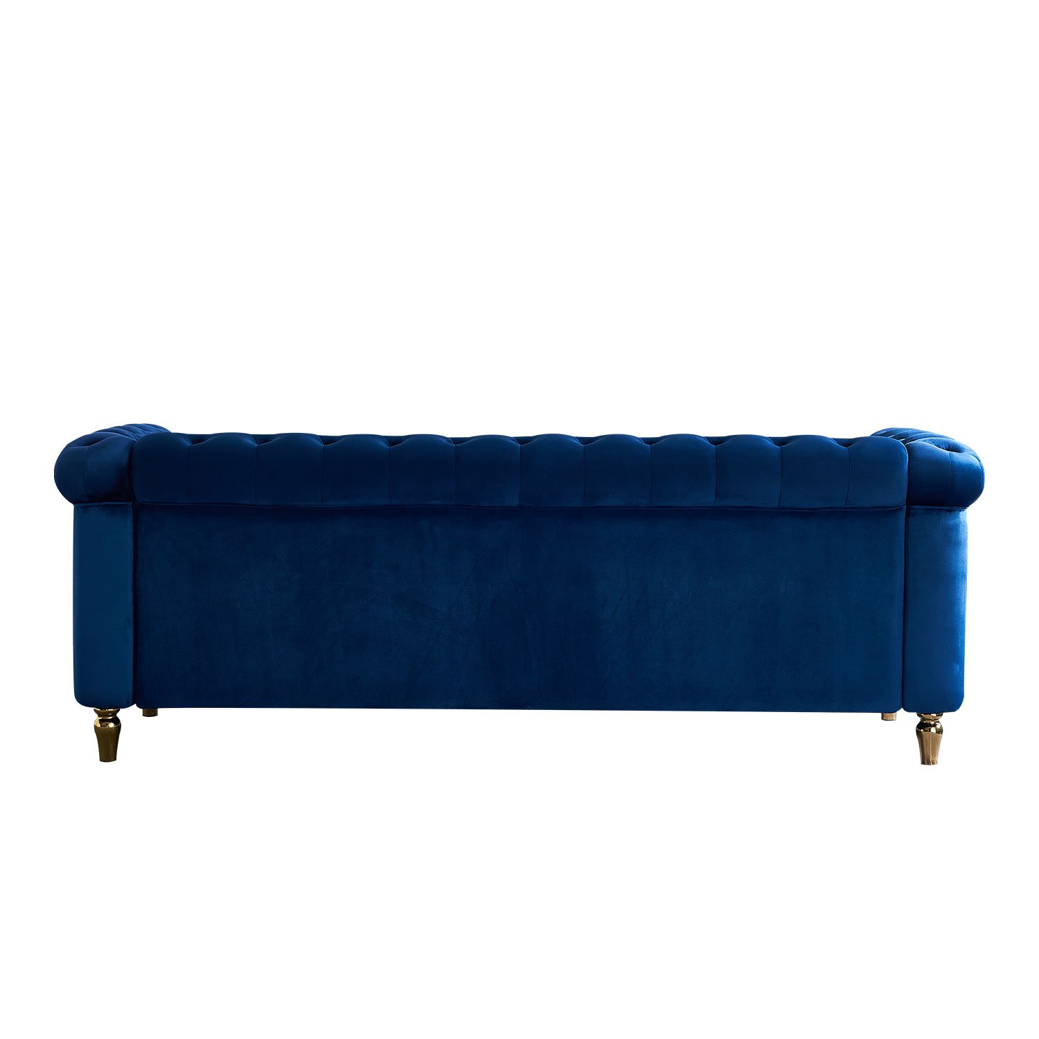 Chesterfield - Velvet Sofa 84.65" For Living Room - Blue - Image 5