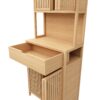 Rustic Cottage Style Double Door Bamboo Storage Cabinet With High Capacity For Main Living Spaces - Natural - Image 11