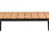 Zara - Dowel Frame Patio Coffee Table With Teak Top - Black / Natural / Teak - Image 5
