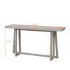 Console Table Stylish Rectangular Entryway Table Outdoor Console Table For Patio Sturdy Construction Hall Table - Gray - Image 3