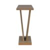 Console Table With V Shape Base / Natural Wood Veneer, Sculptural Entryway Accent - Brown - Image 7