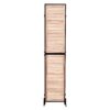 Rustic 3 Panel Room Dividers And Folding Privacy Screen Wooden Room Partitions 6Ft Wall Divider - Natural - Image 10