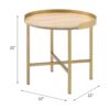 Mithea - End Table - Oak / Gold - Image 5