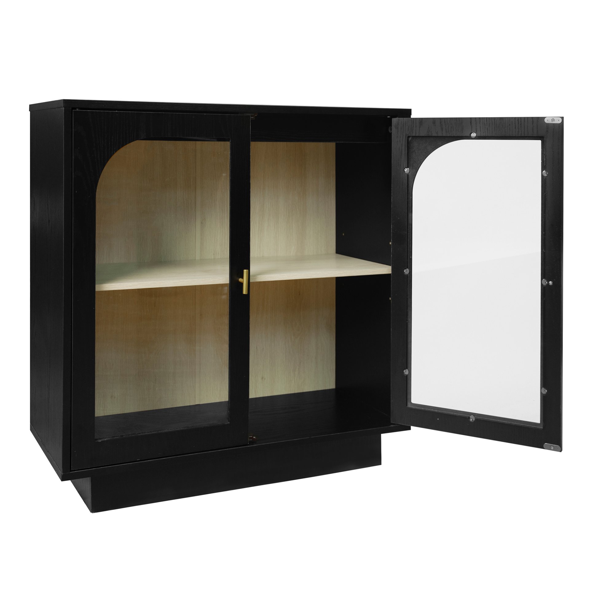 Storage Cabinet With Door For Living Room, Dining Room, Study - Black - Image 13