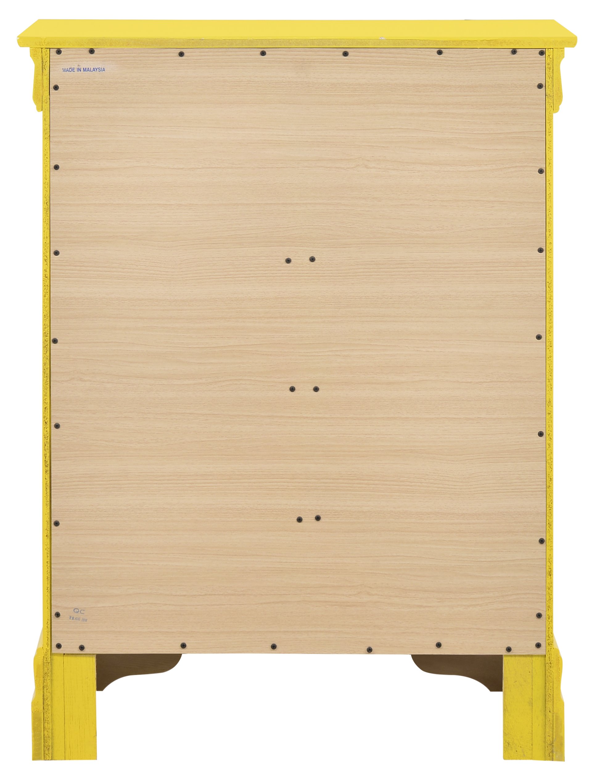 4 Drawer Chest Traditional Style - Yellow - Image 4