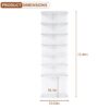 7 Tier Square Rotating Shoe Rack Tower With 360° Spinning Organizer - White - Image 3